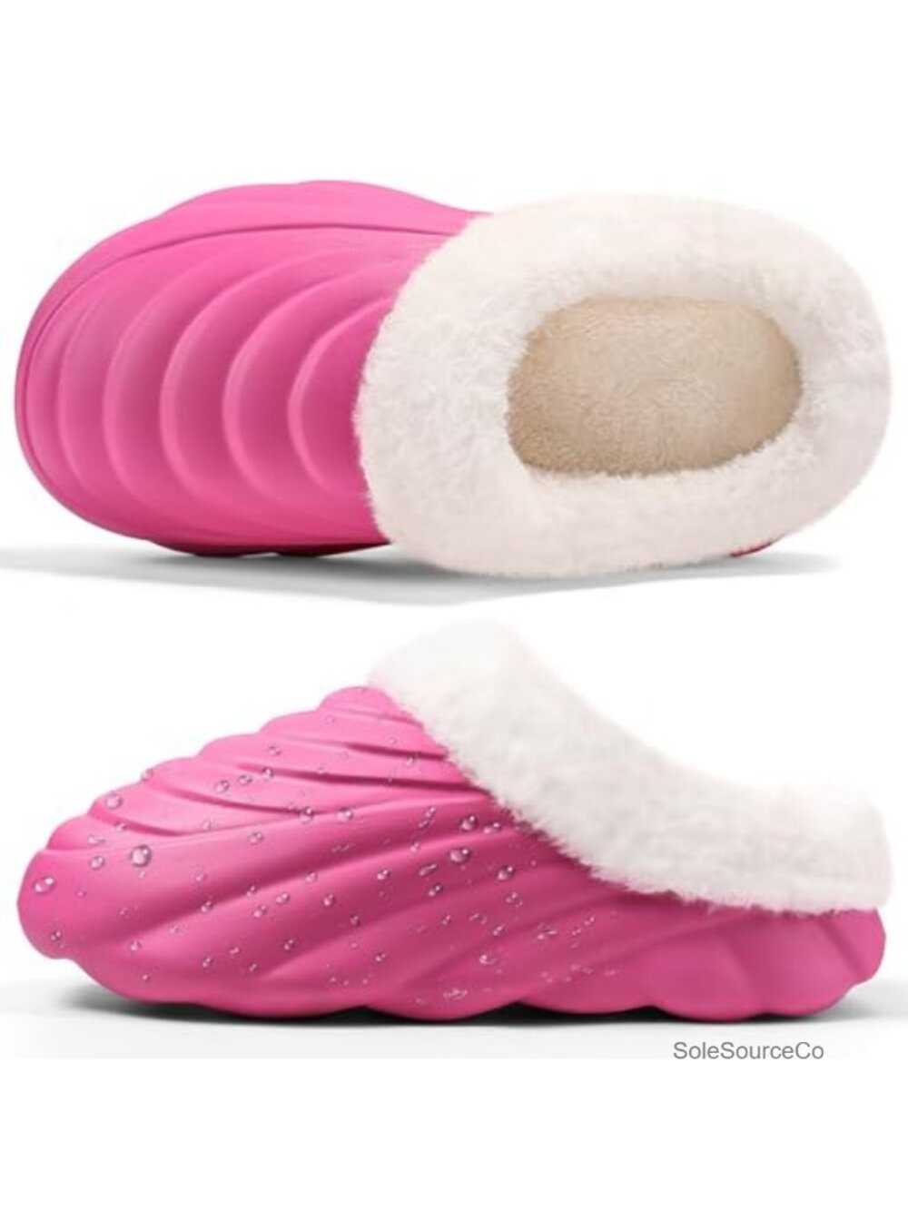 Waterproof Winter Slippers Non-Slip Fleece Lined Indoor Outdoor EVA